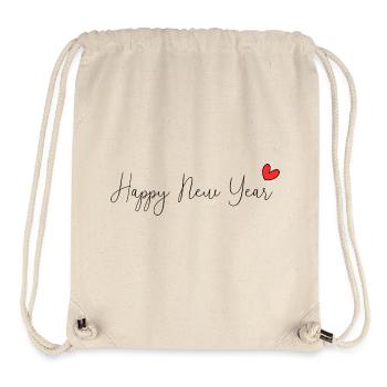 BONNE ANNEE. SAINT SYLVESTRE. NOUVELLE ANNÉE - Sac à cordon recyclé Stanley/Stella - blanc naturel - Devant