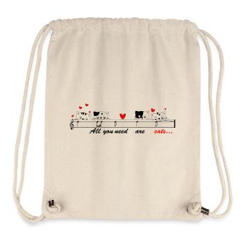 Singing cats with melody for bright clothes - Stanley/Stella Recycled Gym Bag - natural - Front