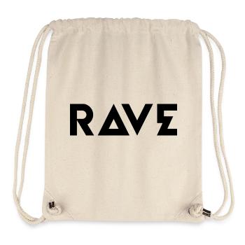 Rave Bold typographisches Musik-Logo-Design - Stanley/Stella recycelter Gym Bag - Naturweiß - Vorne