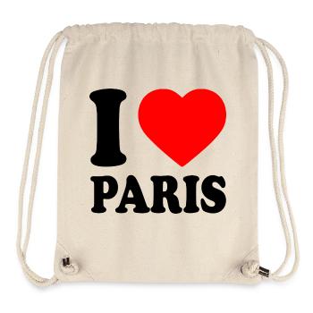 I love paris - Stanley/Stella recycelter Gym Bag - Naturweiß - Vorne