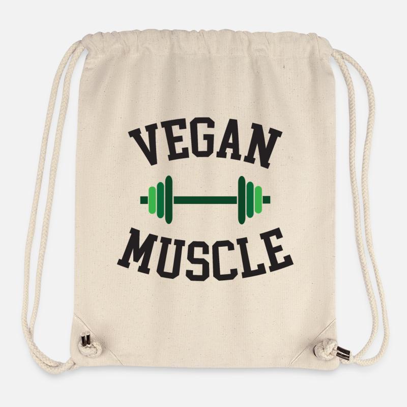 Muscle végétalien - Sac à cordon recyclé Stanley/Stella - blanc naturel