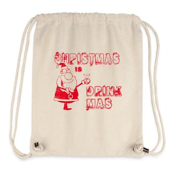 NOËL EST UNE BOISSON - Sac à cordon recyclé Stanley/Stella - blanc naturel - Devant