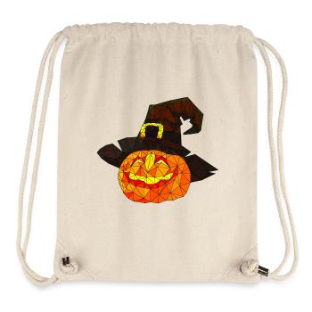Polygonaler Halloween Kürbis dreieckige Poly Kunst - Stanley/Stella recycelter Gym Bag - Naturweiß - Vorne