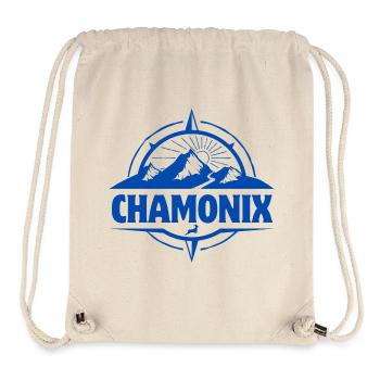 Chamonix, station de ski, domaine skiable - Sac à cordon recyclé Stanley/Stella - blanc naturel - Devant