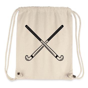 Hockeyschläger - Stanley/Stella recycelter Gym Bag - Naturweiß - Vorne