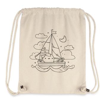 Sailing Cartoon Look - Stanley/Stella Recycled Gym Bag - natural - Front