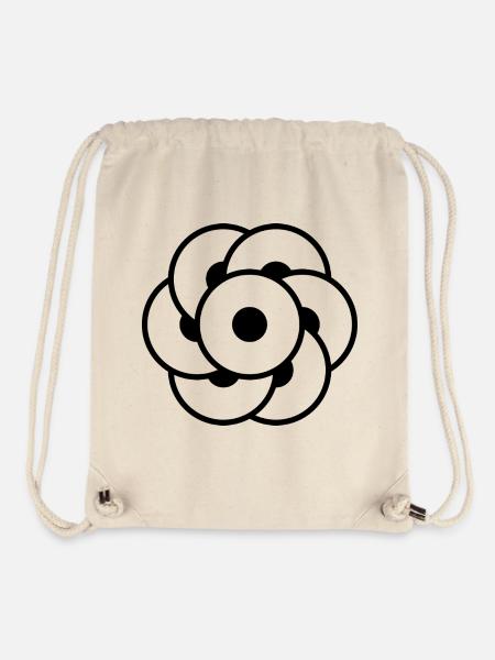 Crop Circle Flower – Geometric Cosmic Art - Stanley/Stella Recycled Gym Bag - natural