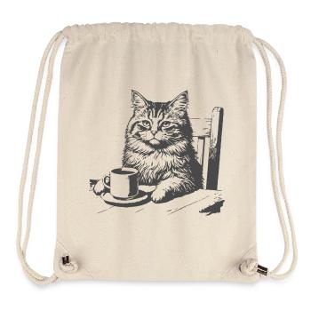 Katzenkaffee Moment - Stanley/Stella recycelter Gym Bag - Naturweiß - Vorne