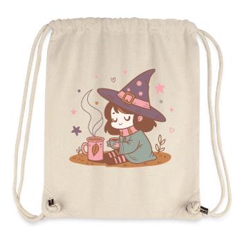 Sorcière pastel au thé - Sac à cordon recyclé Stanley/Stella - blanc naturel - Devant