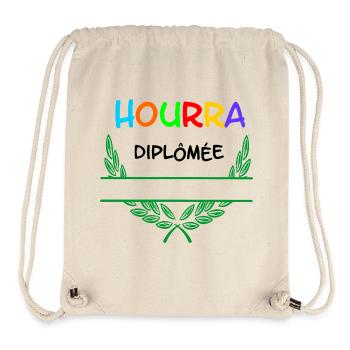 HOURRA Diplômée – Espace de noms - Sac à cordon recyclé Stanley/Stella - blanc naturel - Devant
