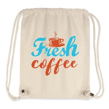 Fresh coffee - colorful inscriptions - Stanley/Stella Recycled Gym Bag - natural - Front