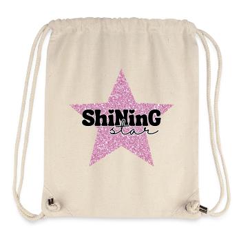 Shining Star, leuchtend  - Stanley/Stella recycelter Gym Bag - Naturweiß - Vorne