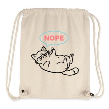 Cat Nope Speech Bubble Colored - Stanley/Stella Recycled Gym Bag - natural - Front