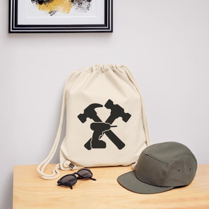 Tool Hammers Drill Silhouette Stanley/Stella Recycled Gym Bag