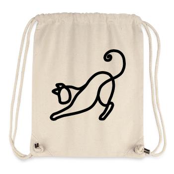 Minimalistische Katze - Stanley/Stella recycelter Gym Bag - Naturweiß - Vorne
