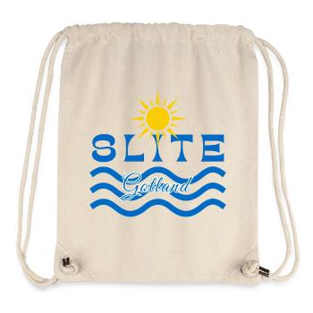 Slite Gotland-Sonne und Wellen - Stanley/Stella recycelter Gym Bag - Naturweiß - Vorne
