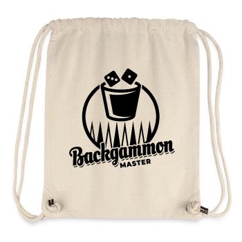 Maître du backgammon | Jeu de société | Don - Sac à cordon recyclé Stanley/Stella - blanc naturel - Devant