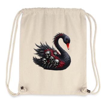 Cygne Noir aux crânes rouges - Sac à cordon recyclé Stanley/Stella - blanc naturel - Devant