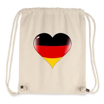ALLEMAGNE ALLEMAGNE EUROPE FAN DE SPORT ALLEMAND - Sac à cordon recyclé Stanley/Stella - blanc naturel - Devant