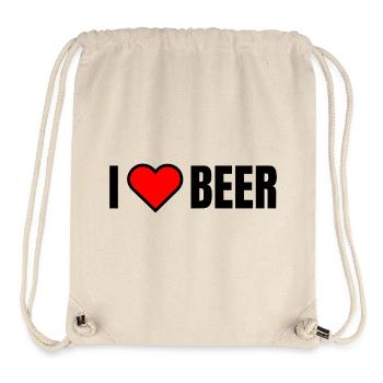 Ich liebe Bier - Stanley/Stella recycelter Gym Bag - Naturweiß - Vorne