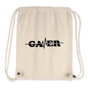 ECG à impulsions gamer - Sac à cordon recyclé Stanley/Stella - blanc naturel - Devant