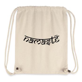 OM NAMASTE BOW - Stanley/Stella recycelter Gym Bag - Naturweiß - Vorne