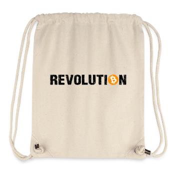 Revolution Bitcoin Kryptowährung Bitcoin - Stanley/Stella recycelter Gym Bag - Naturweiß - Vorne