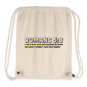 Römer 5:8 | Bibelzitat - Stanley/Stella recycelter Gym Bag - Naturweiß - Vorne