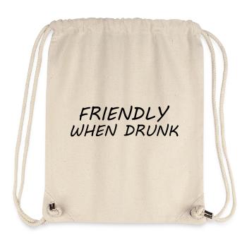 Freundlich, wenn betrunken - Stanley/Stella recycelter Gym Bag - Naturweiß - Vorne