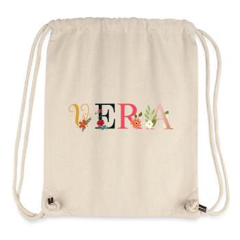 VERA name decorated with flowers - Stanley/Stella Recycled Gym Bag - natural - Front