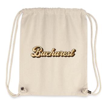 Bucharest Vintage Lettering - Stanley/Stella Recycled Gym Bag - natural - Front