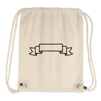 Typenschild Wimpelschleife - Stanley/Stella recycelter Gym Bag - Naturweiß - Vorne