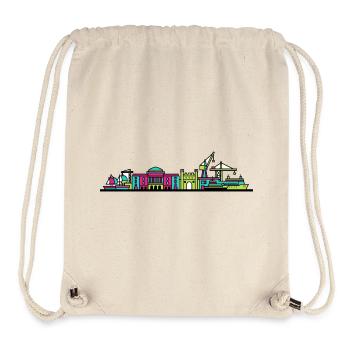 Milton Keynes City Skyline Xscape Moderne Linienzeichnung - Stanley/Stella recycelter Gym Bag - Naturweiß - Vorne
