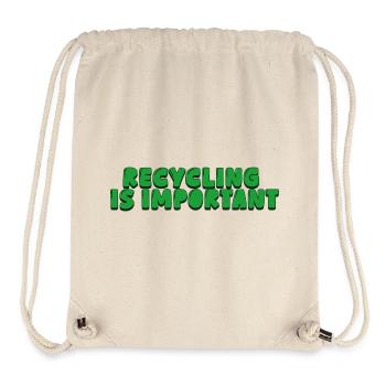 Recycling is important - Stanley/Stella recycelter Gym Bag - Naturweiß - Vorne