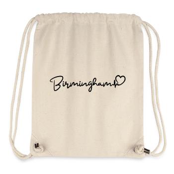 Birmingham Herzschlag Stadt England - Stanley/Stella recycelter Gym Bag - Naturweiß - Vorne