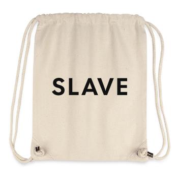 Bold “SLAVE” Typography – Submissive Pride - Stanley/Stella Recycled Gym Bag - natural - Front