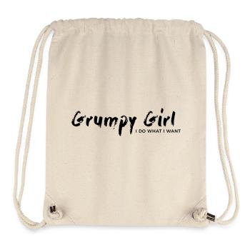 Grumpy Girl – I do what I want - Stanley/Stella recycelter Gym Bag - Naturweiß - Vorne