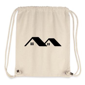 Chalets sur le toit - Sac à cordon recyclé Stanley/Stella - blanc naturel - Devant