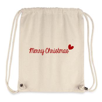CHRISTMAS. MERRY CHRISTMAS. MERRY CHRISTMAS. NEW YEAR’S DAY - Stanley/Stella Recycled Gym Bag - natural - Front