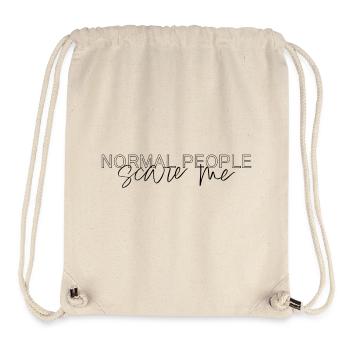 Les gens normaux me font peur, peu de remarque - Sac à cordon recyclé Stanley/Stella - blanc naturel - Devant