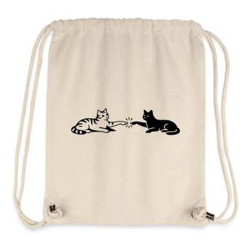 Katzen Berührung Pfoten Michelangelo - Stanley/Stella recycelter Gym Bag - Naturweiß - Vorne
