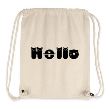 Bonjour Chat - Sac à cordon recyclé Stanley/Stella - blanc naturel - Devant