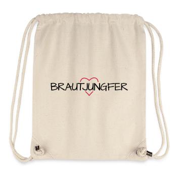 Brautjungfer Herz Junggesellinenabschied - Stanley/Stella recycelter Gym Bag - Naturweiß - Vorne