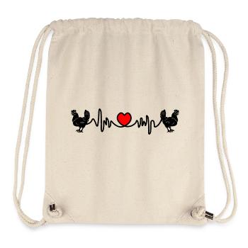 Hühner-Cardio - Stanley/Stella recycelter Gym Bag - Naturweiß - Vorne