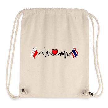 Cardio Heart Flagge Polen, Thailand - Stanley/Stella recycelter Gym Bag - Naturweiß - Vorne