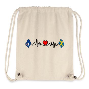 Gotland & Schweden – Insel im Herzen - Stanley/Stella recycelter Gym Bag - Naturweiß - Vorne