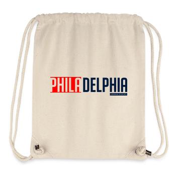 Philadelphia Skyline Silhouette Design - Stanley/Stella Recycled Gym Bag - natural - Front