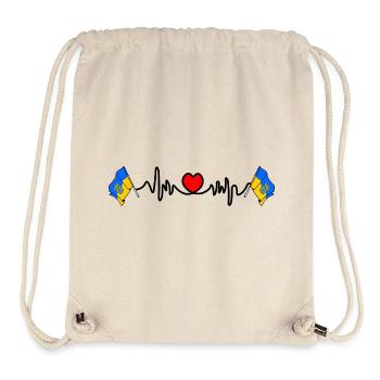 Lower Austria Heart Rate Design - Stanley/Stella Recycled Gym Bag - natural - Front