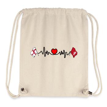 Kent Flag + Heartbeat + England Flag - Stanley/Stella Recycled Gym Bag - natural - Front