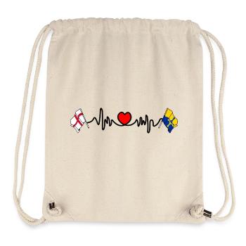 Durham & England-Flagge - Stanley/Stella recycelter Gym Bag - Naturweiß - Vorne